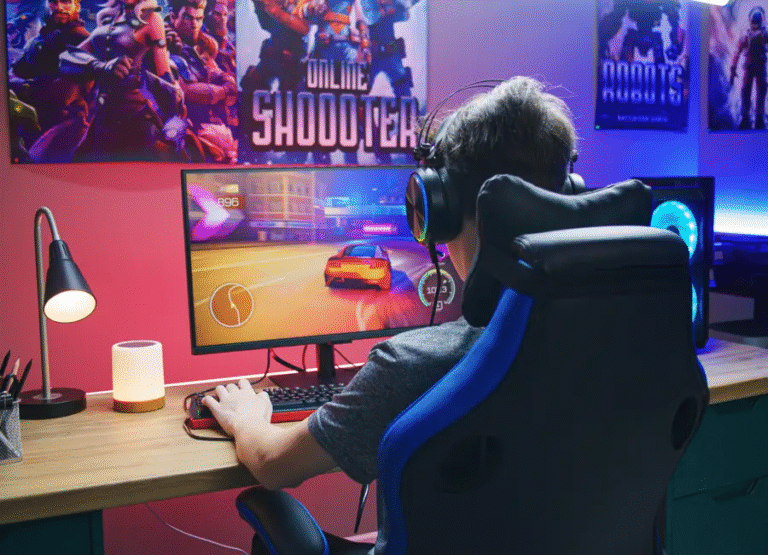 playing games on